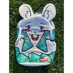 Sprayground Limited Edition Bunny Plush Sherpa Fleece Money Stacks‎ Backpack